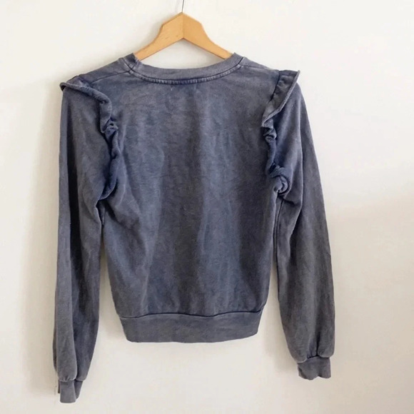 Anthropologie T.LA gray Ruffled Pullover Size XS - Picture 8 of 10